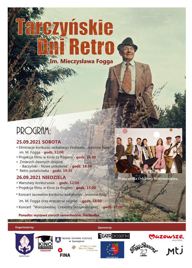 Plakat promujący Tarczyńskie Dni Retro