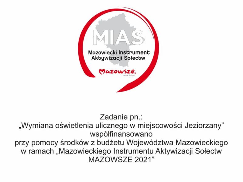 Tablica informacyjna MIAS Mazowsze 2021 Jeziorzany