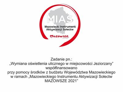 Tablica informacyjna MIAS Mazowsze 2021 Jeziorzany