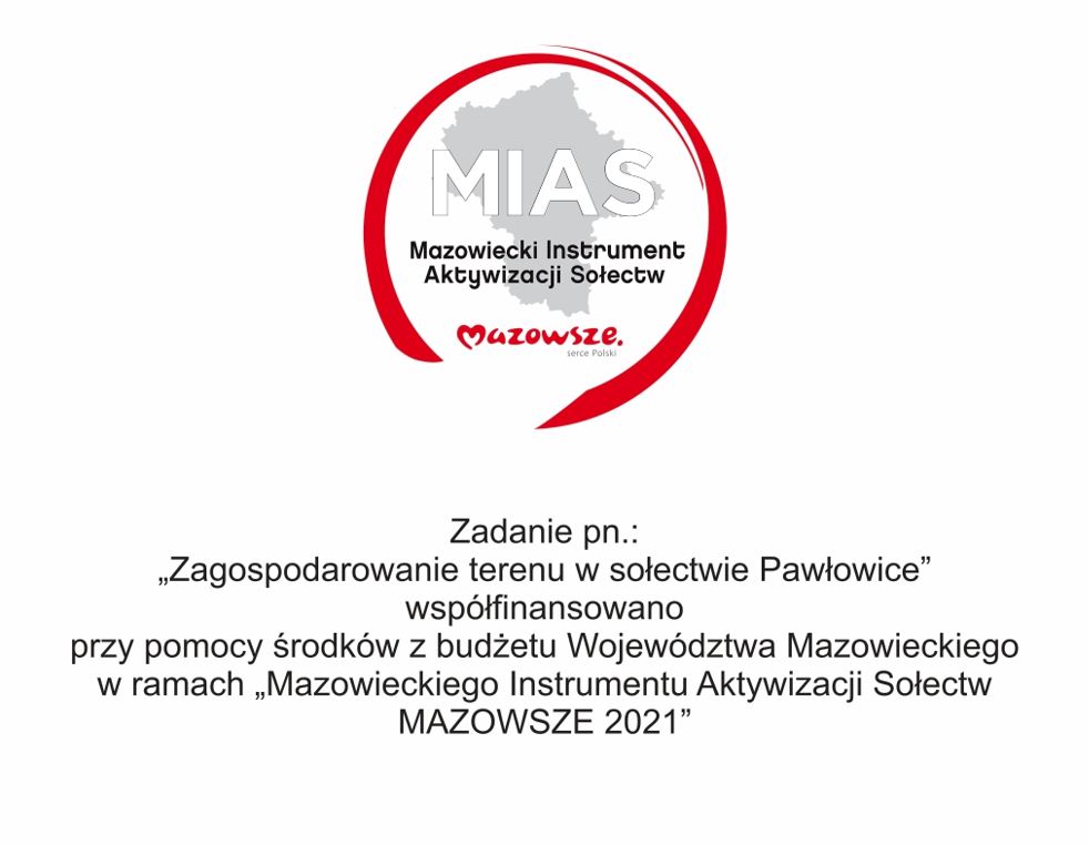 tablica informacyjna MIAS Mazowsze w Pawłowicach