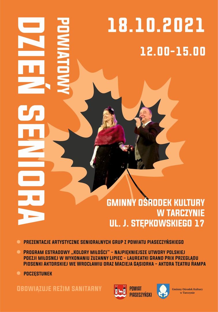 Plakat dotyczący Powiatowego Dnia Seniora