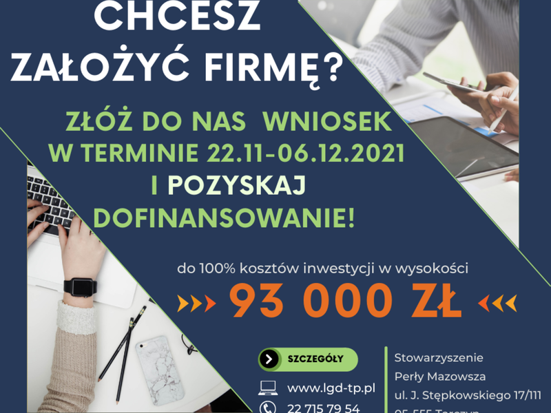 plakat Nabory do Lokalnej Grupy Działania Perły Mazowsza