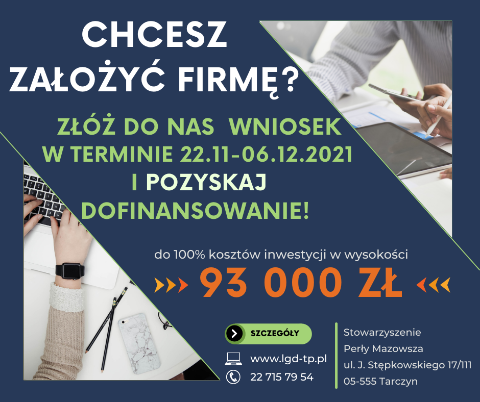 plakat Nabory do Lokalnej Grupy Działania Perły Mazowsza