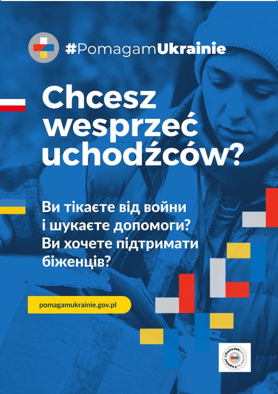 Plakat promujący pomoc Ukrainie