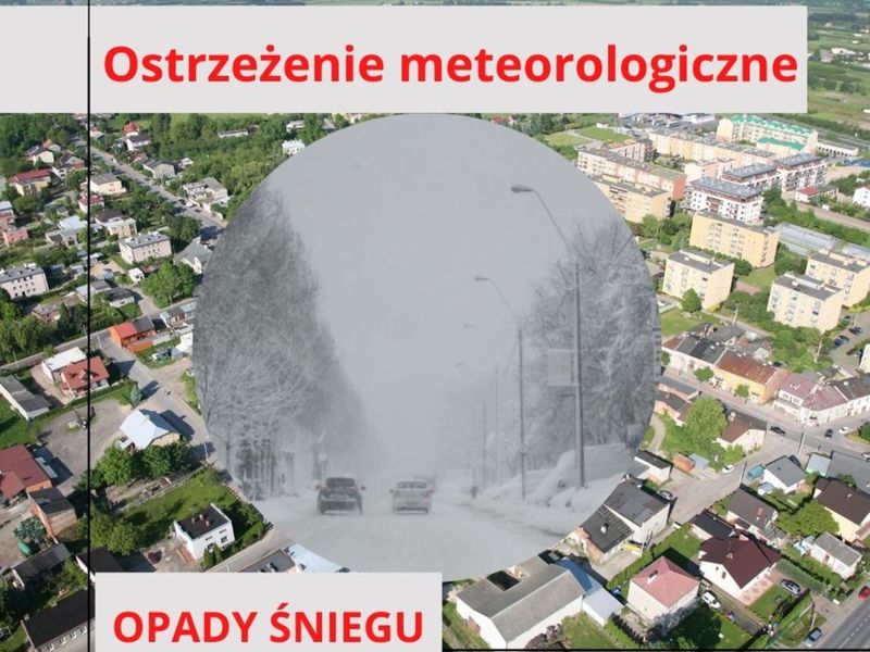 ostrzeżenie meteorologiczne - opady śniegu