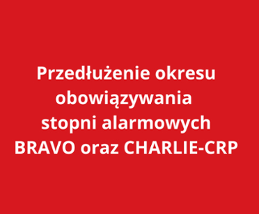 Przedłużenie okresu obowiązywania stopni alarmowych