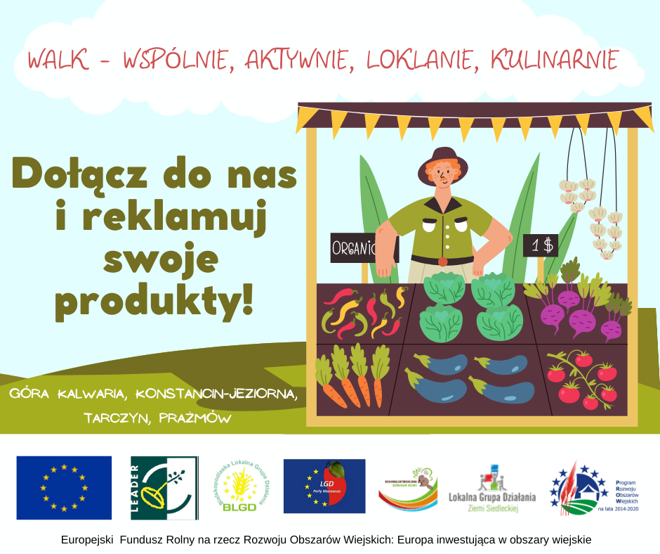 Baner projektu "Walk - Wspólnie, Aktywnie, Lokalnie, Kulinarnie"