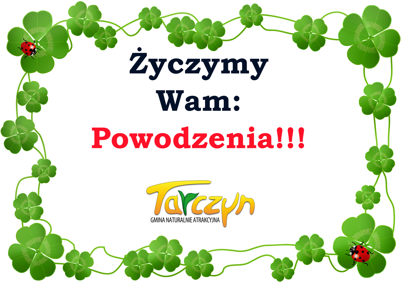 Baner Życzymy Wam Powodzenia dla ósmoklasistów