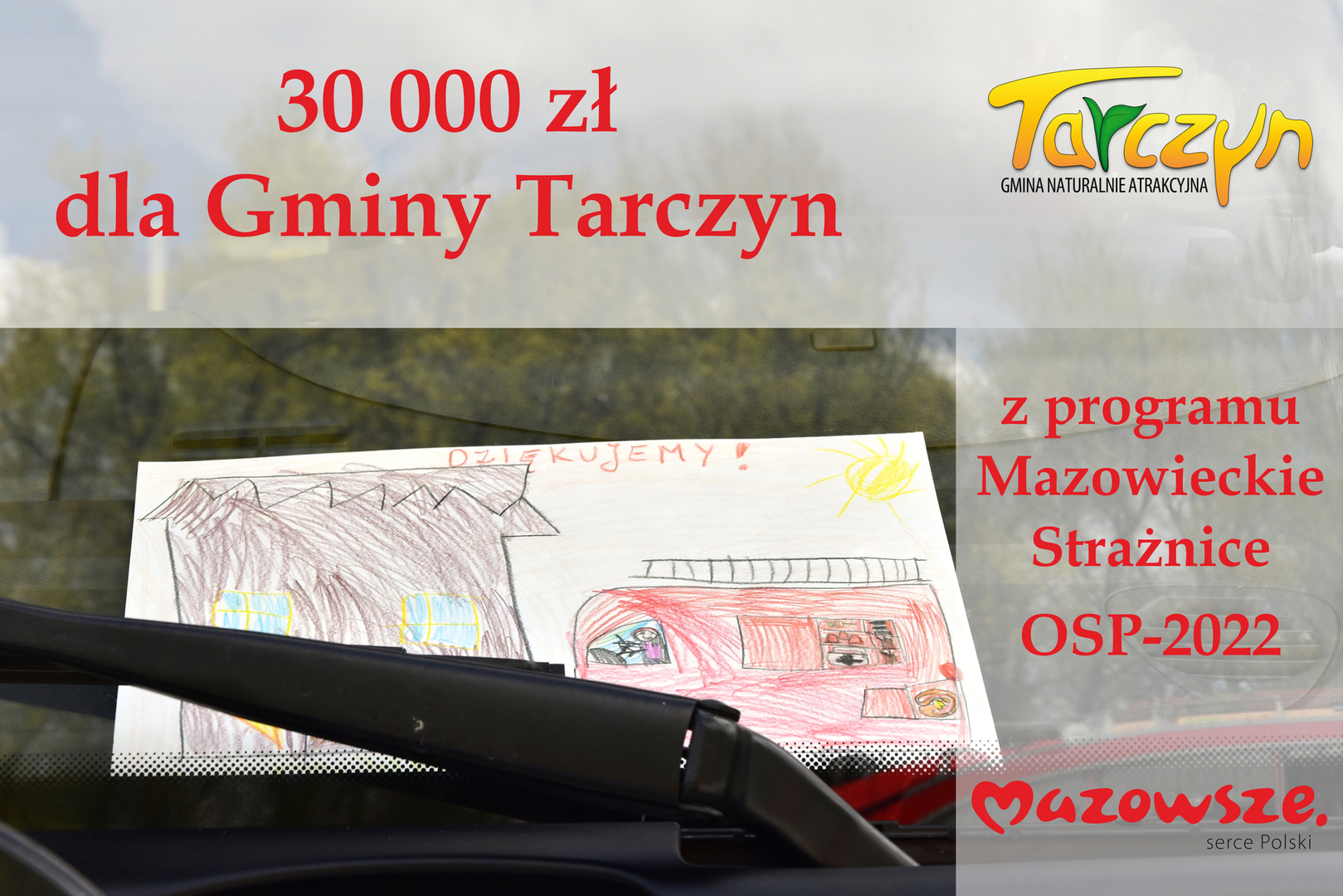 Baner o dofinansowaniu z programu Mazowieckie Strażnice