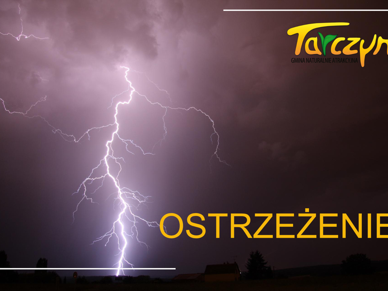 Ostrzeżenie przed burzami z gradem