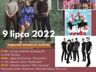 Plakat promujący Dni Tarczyna