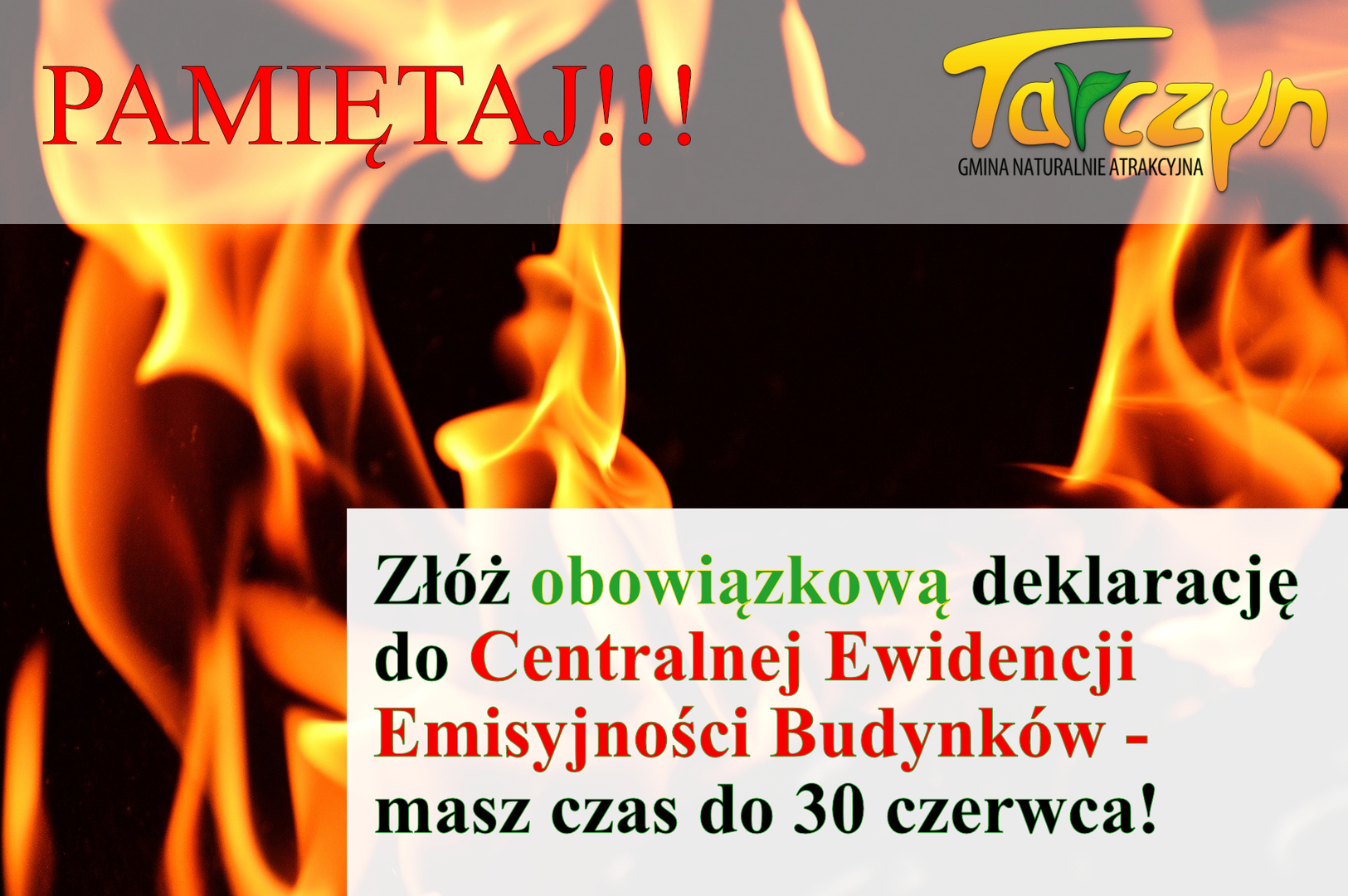 Baner zachęcający do złożenia deklaracji CEEB