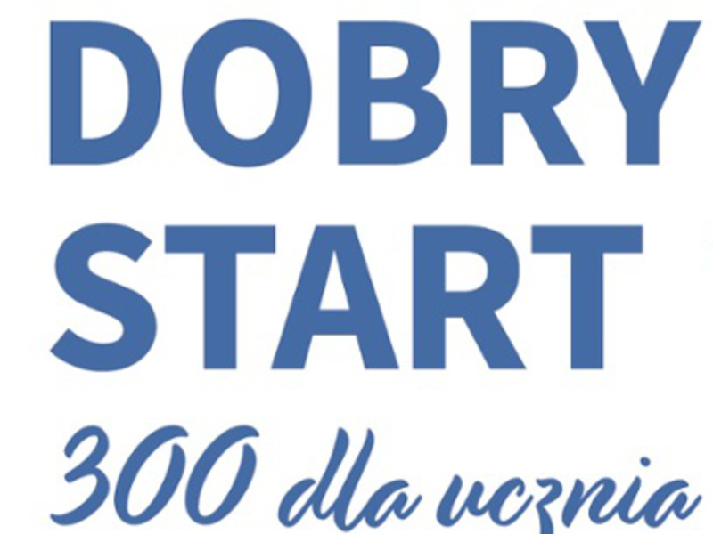 Baner zawierający tekst "Dobry start"