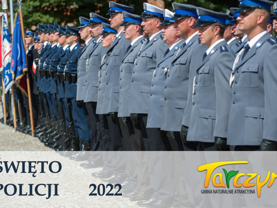 Baner z okazji Święta Policji