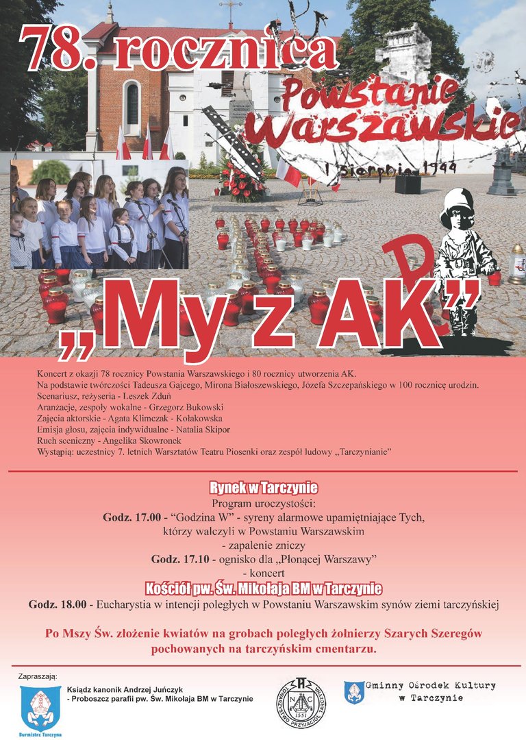 Plakat promujący obchody rocznicy wybuchu Powstania Warszawskiego