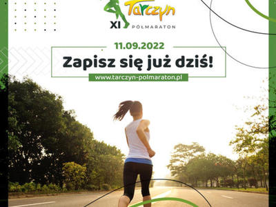 Plakat promujący XI DAMAK Tarczyn Półmaraton