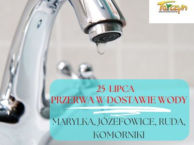 informacja o przerwie w dostawie wody
