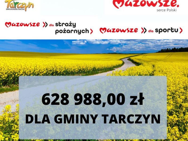 628 988,00 dla Gminy Tarczyn grafika
