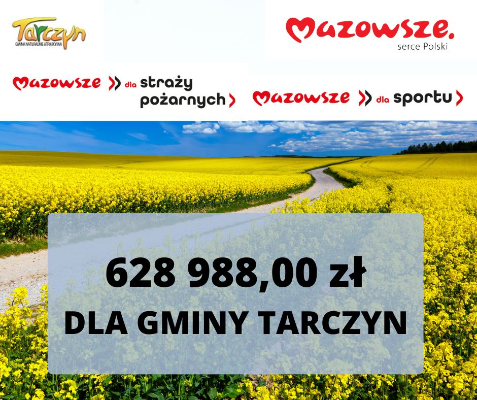 628 988,00 dla Gminy Tarczyn grafika