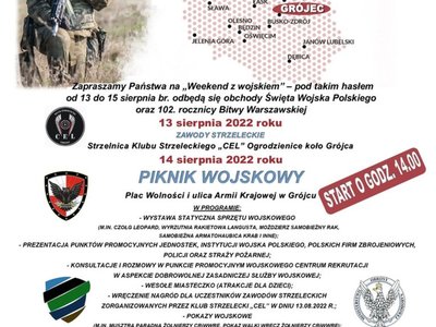 Plakat promujący obchody Święta Wojska Polskiego