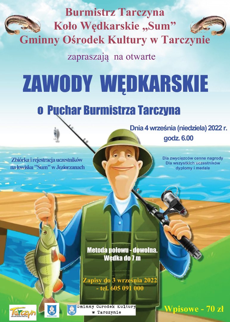 Plakat zawody wędkarskie 2022