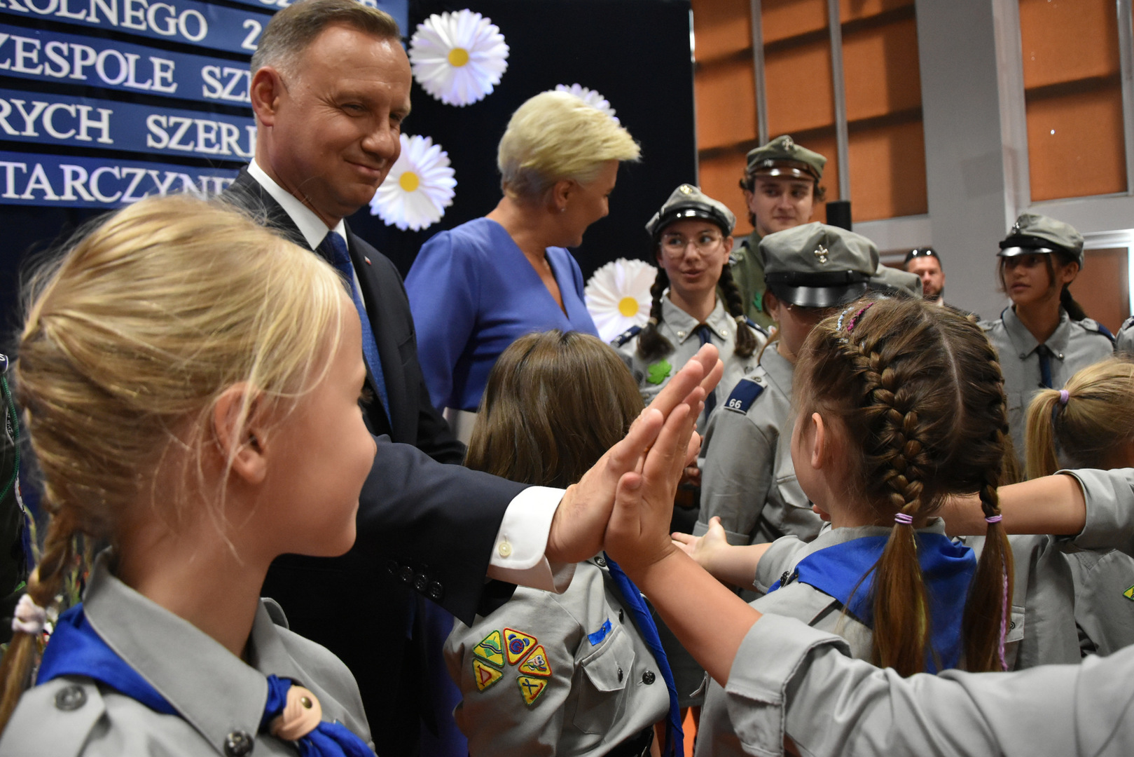 Zdjęcie z wizyty Prezydenta RP w ZS w Tarczynie