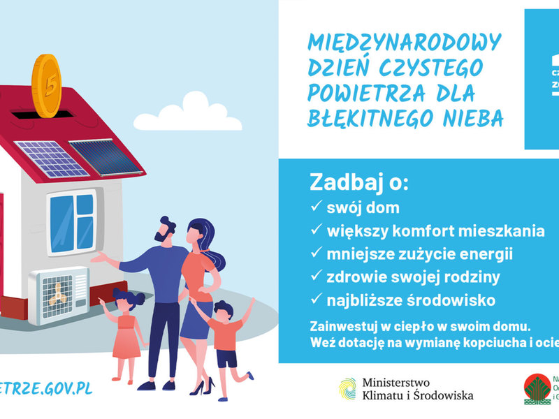Baner promujący Międzynarodowy Dzień Czystego Powietrza