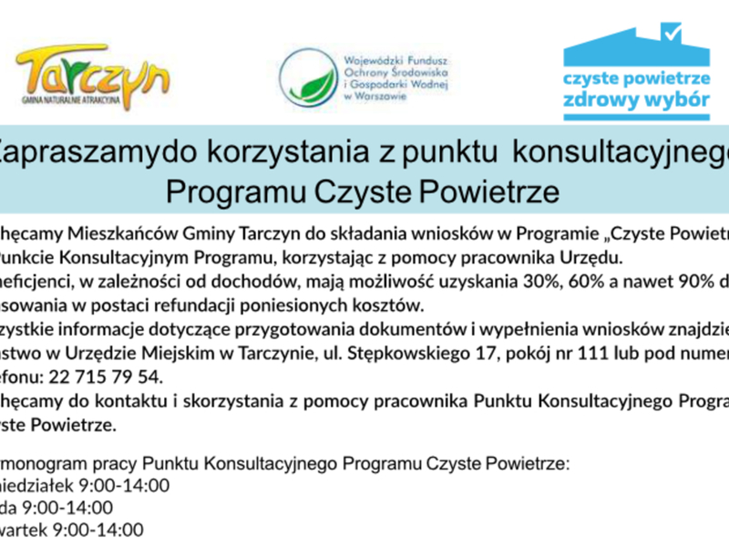 Baner zaproszenie do programu Czyste Powietrze