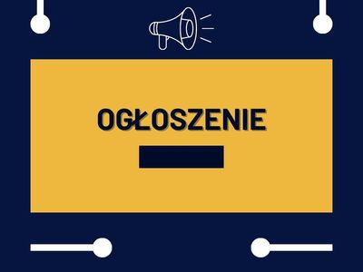 Baner zawierający napis ogłoszenie