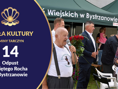 Baner promujący Odpust Świętego Rocha w Bystrzanowie