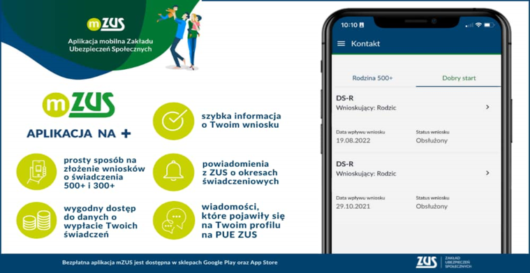 baner promujący aplikacje zus