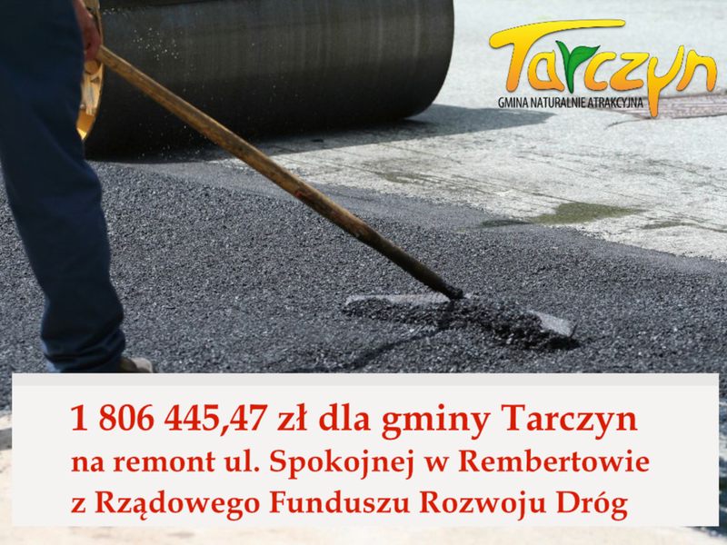 Baner przedstawiający remont drogi