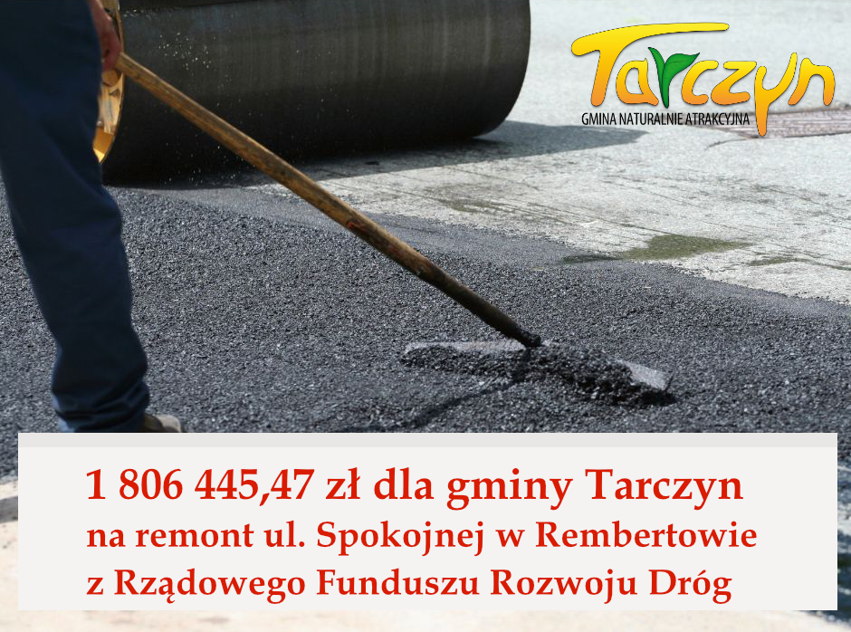 Baner przedstawiający remont drogi