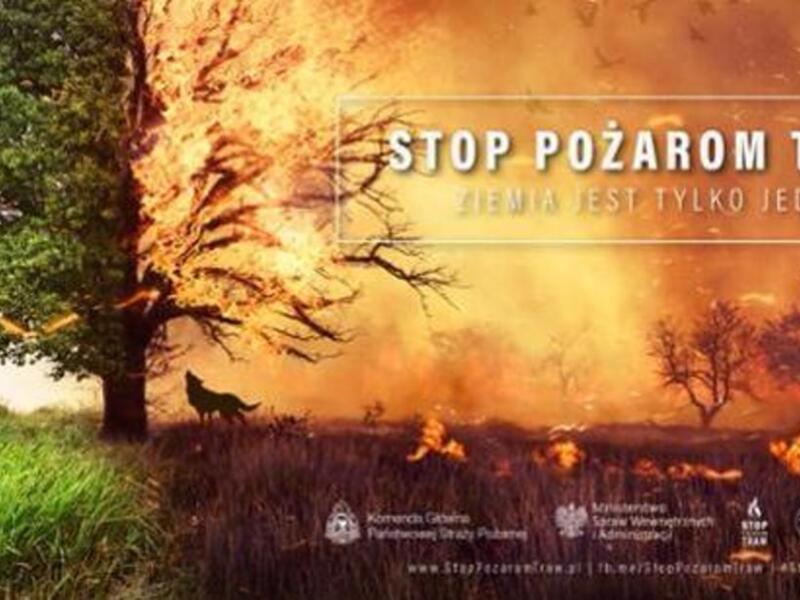 Zdjęcie przedstawia pożar