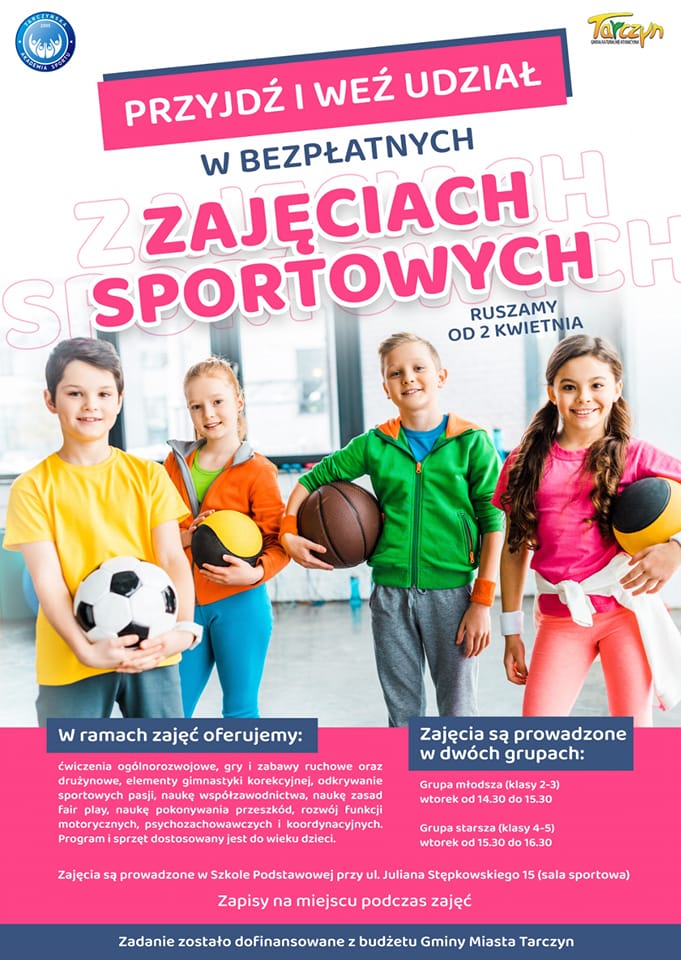 Baner promujący zajęcia sportowe dla dzieci