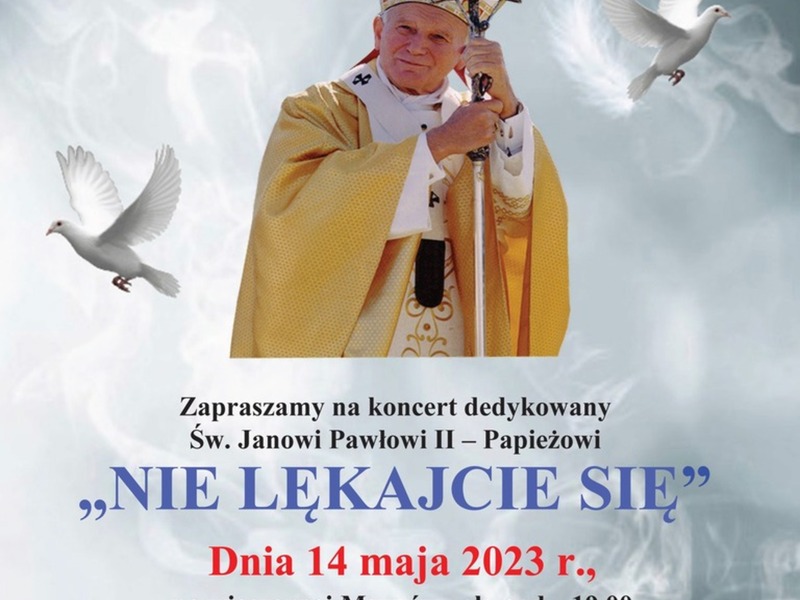 Plakat ze zdjęciem Jana Pawła II