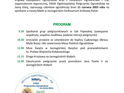 Zaproszenie na pielgrzymkę