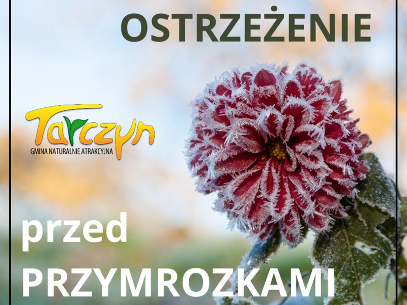 Baner ostrzeżenie przed przymrozkami
