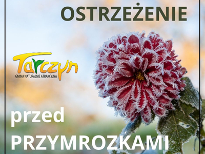 Baner ostrzeżenie przed przymrozkami