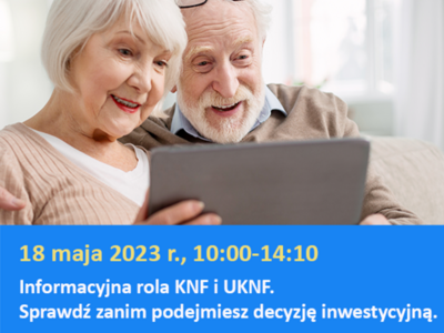 Grafika przedstawia seniorów - kobietę i mężczyznę