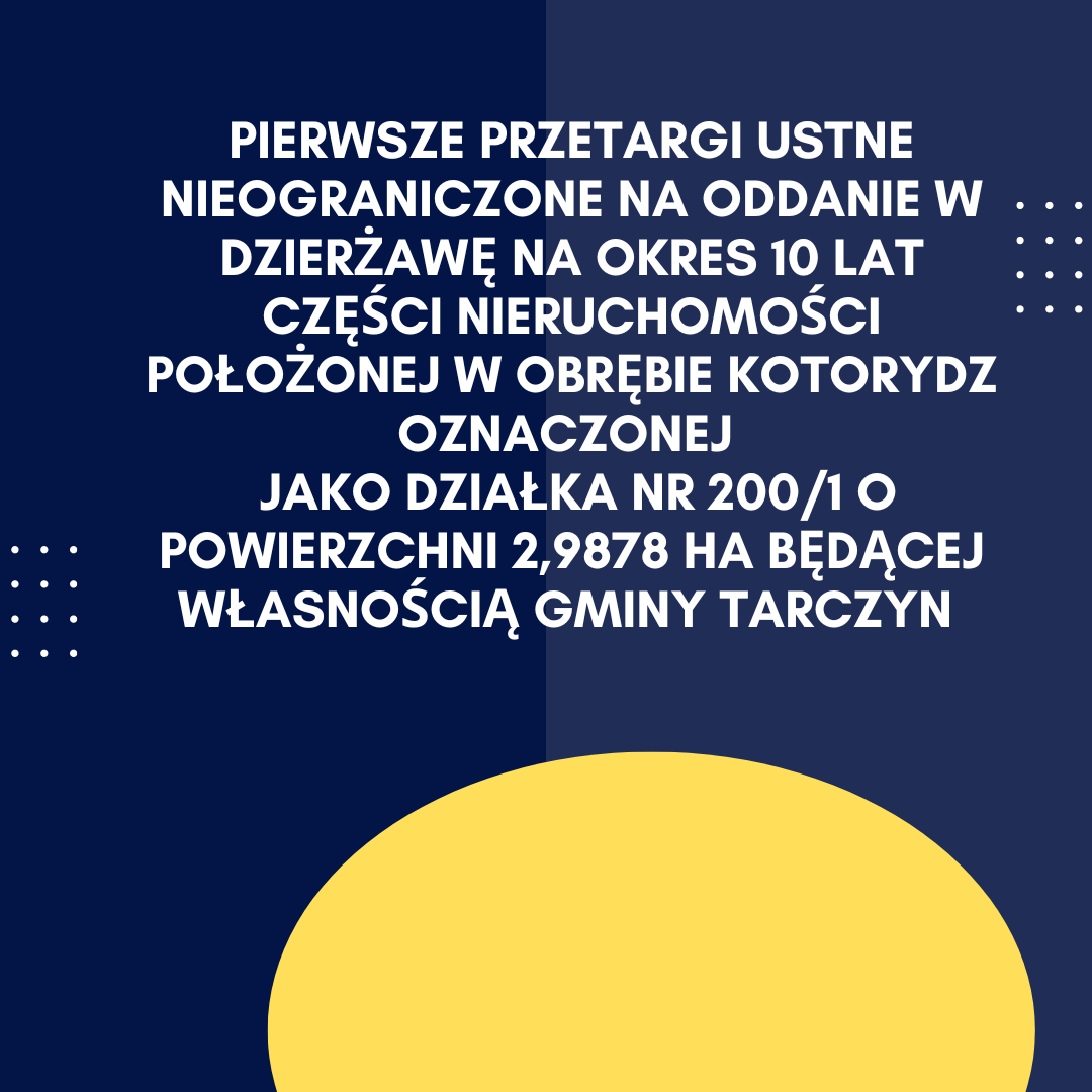 Przetarg Kotorydz dzierżawa