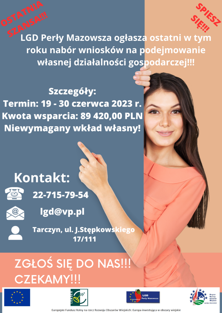Plakat LGD Perły Mazowsza