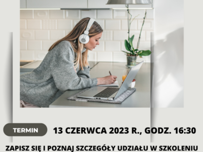 plakat zapraszający na szkolenie