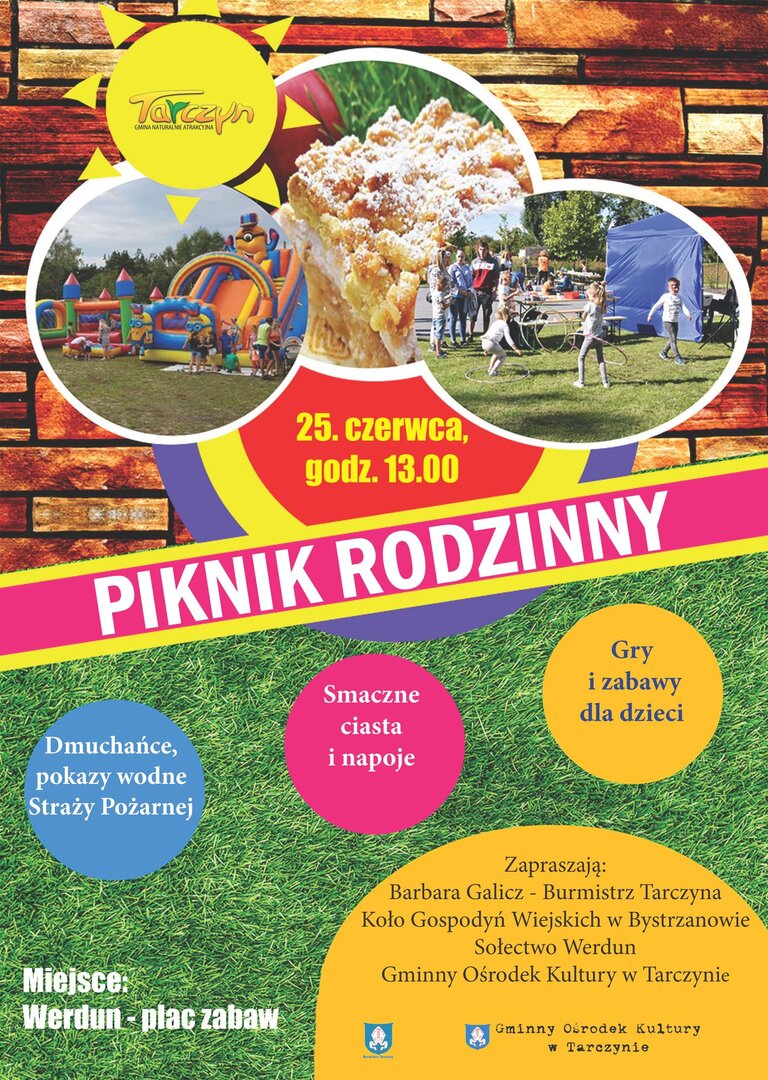 Plakat zapraszający na piknik w Werdunie