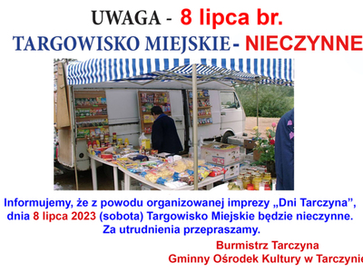 informacja targowisko miejskie nieczynne
