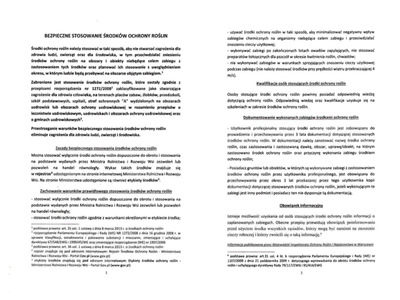 Bezpieczne stosowanie środków ochrony roślin
