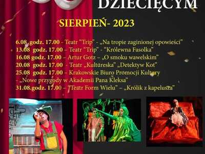Plakat promujący Lato z teatrem dziecięcym 
