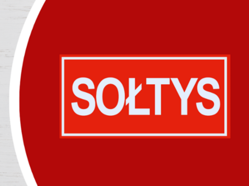 Baner z napisem Sołtys