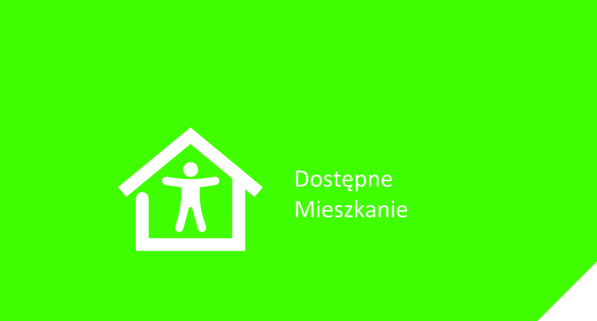 Zielony baner z napisem Dostępne Mieszkanie