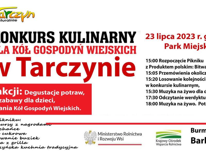 Plakat reklamujący piknik z produktem polskim